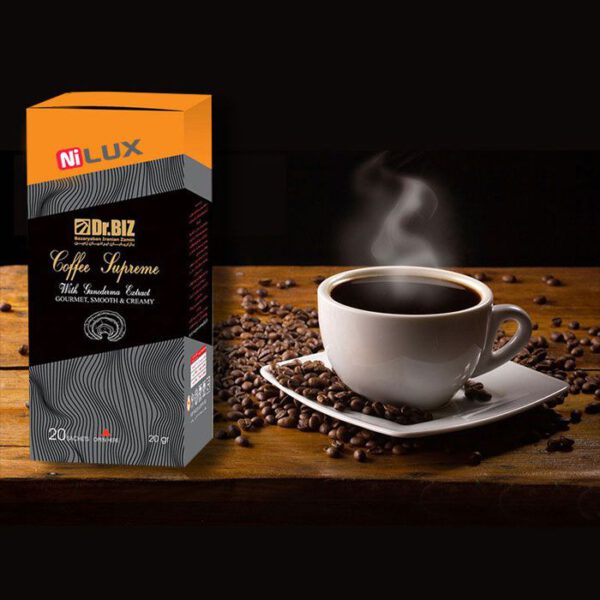 پکیج 10 تایی قهوه فوری دکتر بیز مدل کافه سوپریم به همراه عصاره قارچ گانودرما ۴۰۰ گرمی
