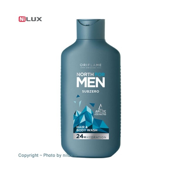 شامپو سر و بدن مردانه اوریف لیم مدل North For Men Subzero حجم 250 میلی لیتر