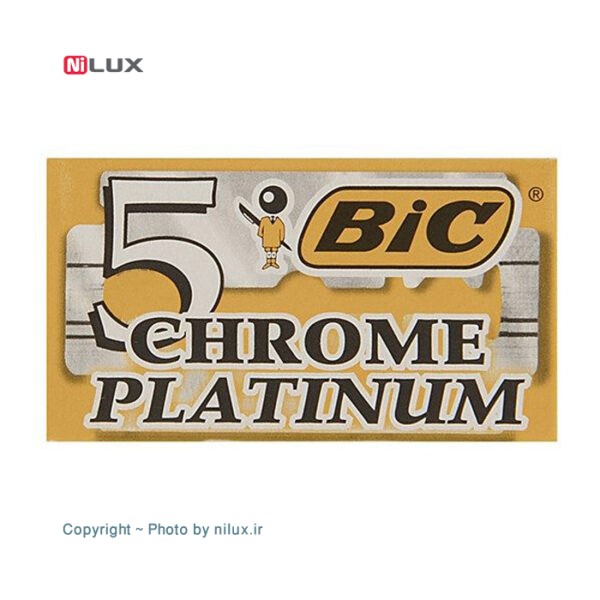 تیغ اصلاح بیک مدل Platinum Chrome بسته 5 عددی