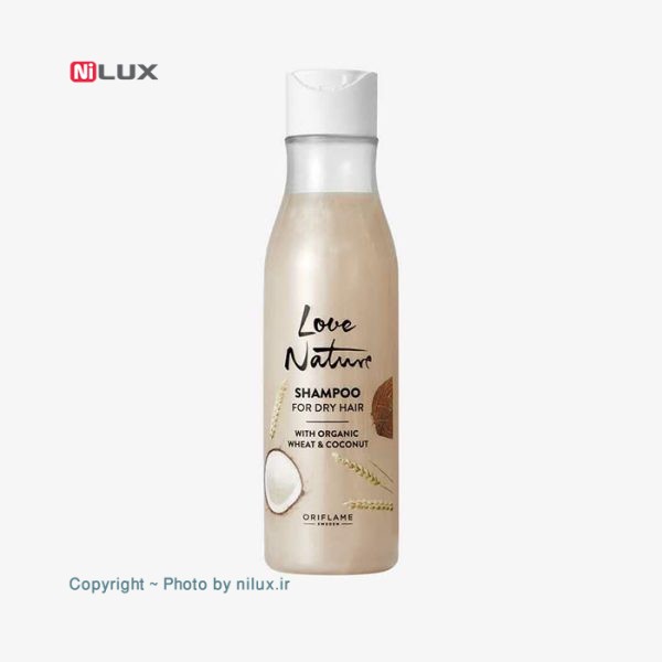 شامپو مو اوریف لیم سری Love Nature مدل Wheat & Coconut حجم 250 میلی لیتر