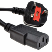 کابل برق سه پین منبع تغذیه کامپیوتر 1.5 متری